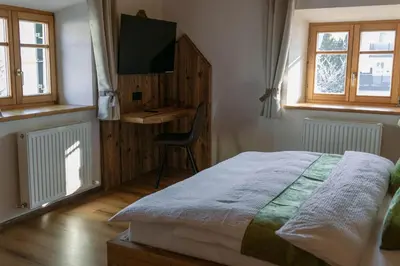 Ein Bett oder Betten in einem Zimmer der Unterkunft Chalet 1593