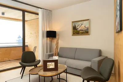 Ein Sitzbereich in der Unterkunft Heimat 1495m Appartement TYP 5 light