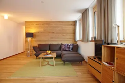 Ein Sitzbereich in der Unterkunft Chalet Apartment Oswalda-Hus
