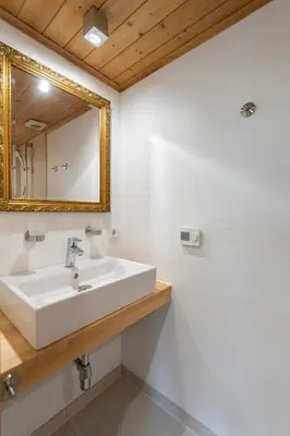 Ein Badezimmer in der Unterkunft Berghof Ferienhaus