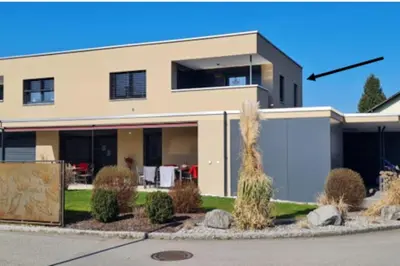 Das Gebäude in dem sich die Ferienwohnung befindet