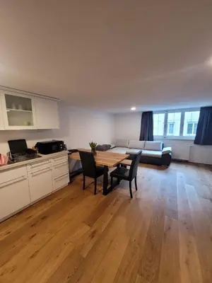Ein Sitzbereich in der Unterkunft Waibel Appartement Bezau