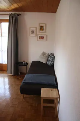 Ein Sitzbereich in der Unterkunft Ferienhof Kopf