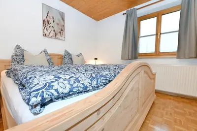 Ein Bett oder Betten in einem Zimmer der Unterkunft Ferienhof Kopf