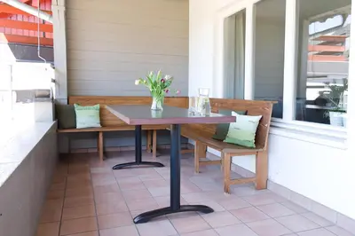 Ein Balkon oder eine Terrasse in der Unterkunft B31 - Ferienwohnung in Bezau
