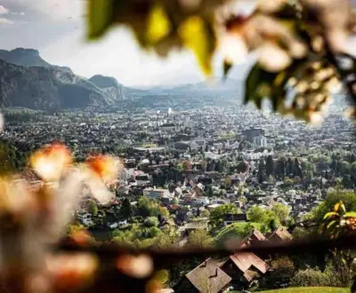 Ein allgemeiner Bergblick oder ein Berglick von der Ferienwohnung aus