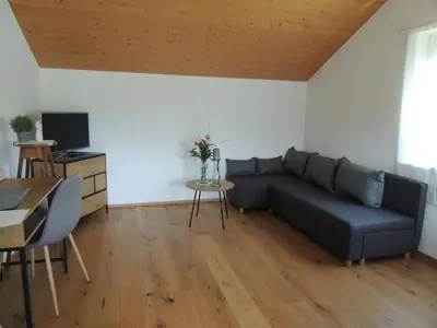 Ein Sitzbereich in der Unterkunft Tanjas Appartement
