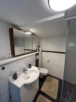 Ein Badezimmer in der Unterkunft Ferienwohnung in Lochau