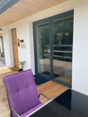 Ein Sitzbereich in der Unterkunft Rosa Alpina Appartement