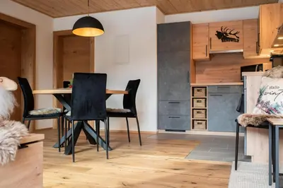 Küche/Küchenzeile in der Unterkunft Appartement Bergwild