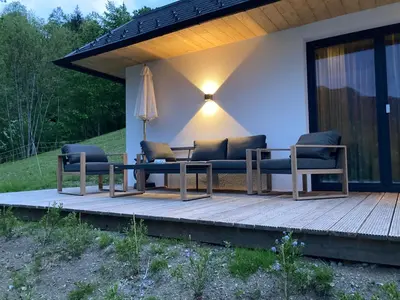 Ein Garten an der Unterkunft Appartement Bergwild