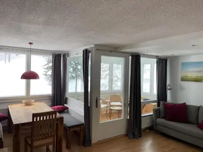 Ein Sitzbereich in der Unterkunft Appartement Sonnherzl