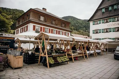 Ein allgemeiner Bergblick oder ein Berglick von der Ferienwohnung aus