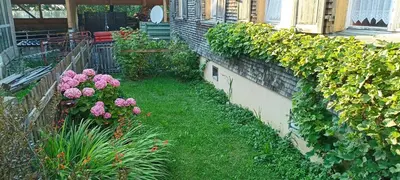 Ein Garten an der Unterkunft Ursprungshaus - Nuss und Traube