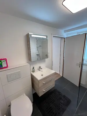 Ein Badezimmer in der Unterkunft Rohrspitz Ferienwohnung