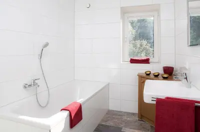Ein Badezimmer in der Unterkunft Zum Hirsch