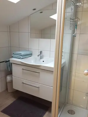 Ein Badezimmer in der Unterkunft Ferienwohnung Heidegger