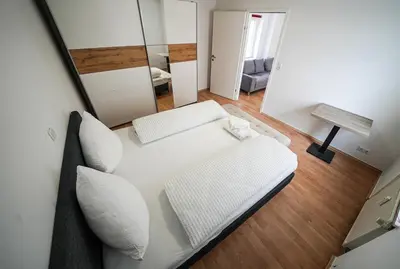 Ein Bett oder Betten in einem Zimmer der Unterkunft Bodensee Apartments