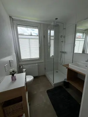 Ein Badezimmer in der Unterkunft Rheinblick Ferienwohnung