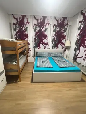 Ein Bett oder Betten in einem Zimmer der Unterkunft Apartment Bodensee 7, free Parking, free Internet, 24 h Checkin