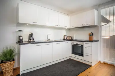 Küche/Küchenzeile in der Unterkunft Ferienhaus Sandra mit Balkon -Nähe Bodensee&Pfänder