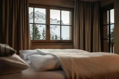 Ein Bett oder Betten in einem Zimmer der Unterkunft Bergmähder - Alpine Residence