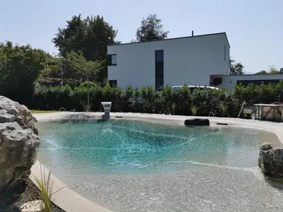 Der Swimmingpool an oder in der Nähe von Blaue Lagune-Ferien mit Stil