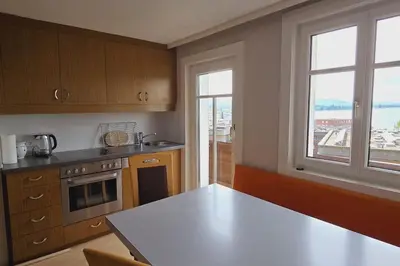 Küche/Küchenzeile in der Unterkunft Lakeview Apartment Bregenz Bodensee
