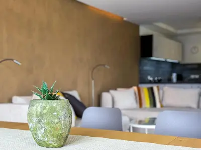 Küche/Küchenzeile in der Unterkunft Ferienwohnung 