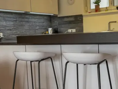 Küche/Küchenzeile in der Unterkunft Ferienwohnung 