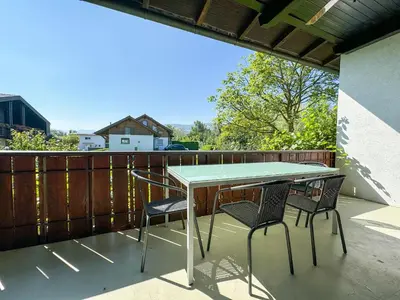 Ein Balkon oder eine Terrasse in der Unterkunft Seen- Süchtig Urlaub machen