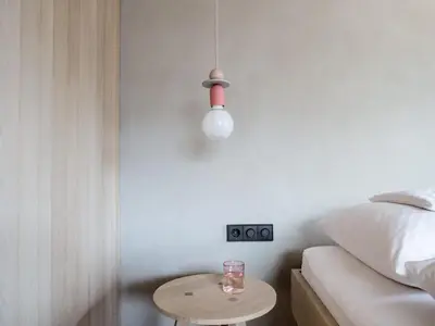 Ein Bett oder Betten in einem Zimmer der Unterkunft Biohotel Schwanen