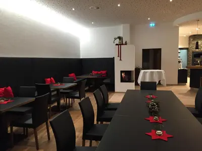 Ein Sitzbereich in der Unterkunft Hotel Café Schatz