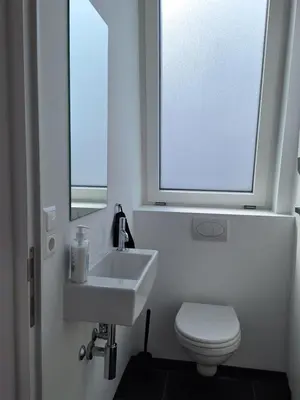 Ein Badezimmer in der Unterkunft Ferienhäuschen Wolfurt