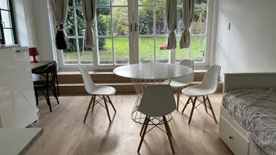 Ein Sitzbereich in der Unterkunft Loftwohnung mit Garten