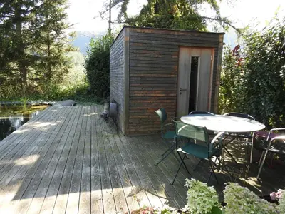 Ein Garten an der Unterkunft Ferienhaus Heinzle