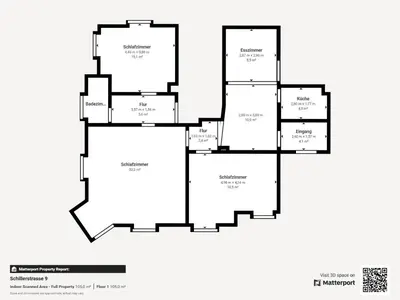 Grundriss der Unterkunft CROWN LIVING Villa Schillerstraße Dornbirn - Historisches Wohnen, nostaltigsches Apartment, ideal für Feriengäste und Geschäftsreisende, Parkplatz, zentrumsnah, Self Check-in
