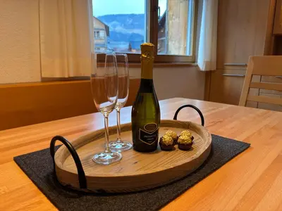 Getränke in der Unterkunft Ferienwohnung Nardin