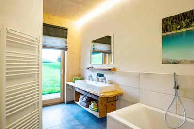 Ein Badezimmer in der Unterkunft Naturzeithof