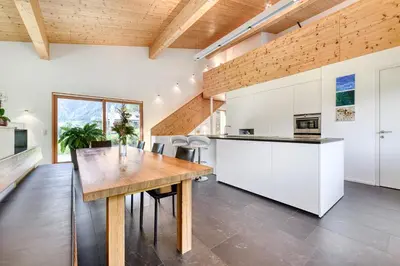 Küche/Küchenzeile in der Unterkunft Panorama Chalet Bellavista