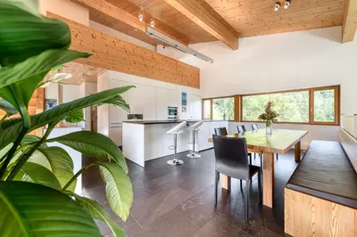 Küche/Küchenzeile in der Unterkunft Panorama Chalet Bellavista