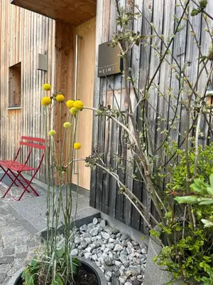Ein Garten an der Unterkunft Ferienwohnung HEIMET