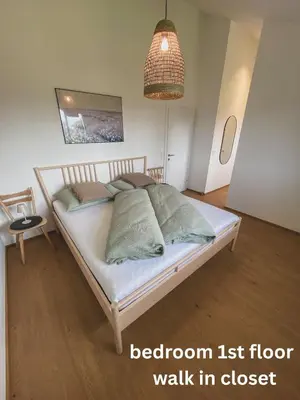 Ein Bett oder Betten in einem Zimmer der Unterkunft Refugium im Wald