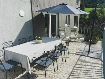 Ein Patio oder anderer Außenbereich in der Unterkunft Refugium im Wald