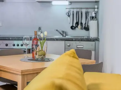 Küche/Küchenzeile in der Unterkunft Ferienwohnung 5-Täler