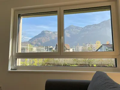 Ein allgemeiner Bergblick oder ein Berglick von der Ferienwohnung aus