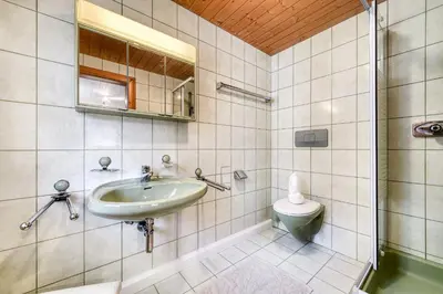 Ein Badezimmer in der Unterkunft Panorama Ferienhaus Zentral