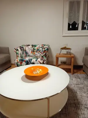Ein Sitzbereich in der Unterkunft Luxus Apartment KFJ