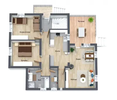 Grundriss der Unterkunft Berghof Apartment Rodund