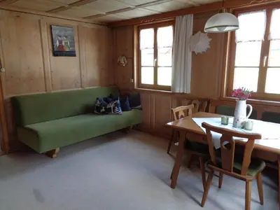 Ein Sitzbereich in der Unterkunft Ferienwohnung Berktold